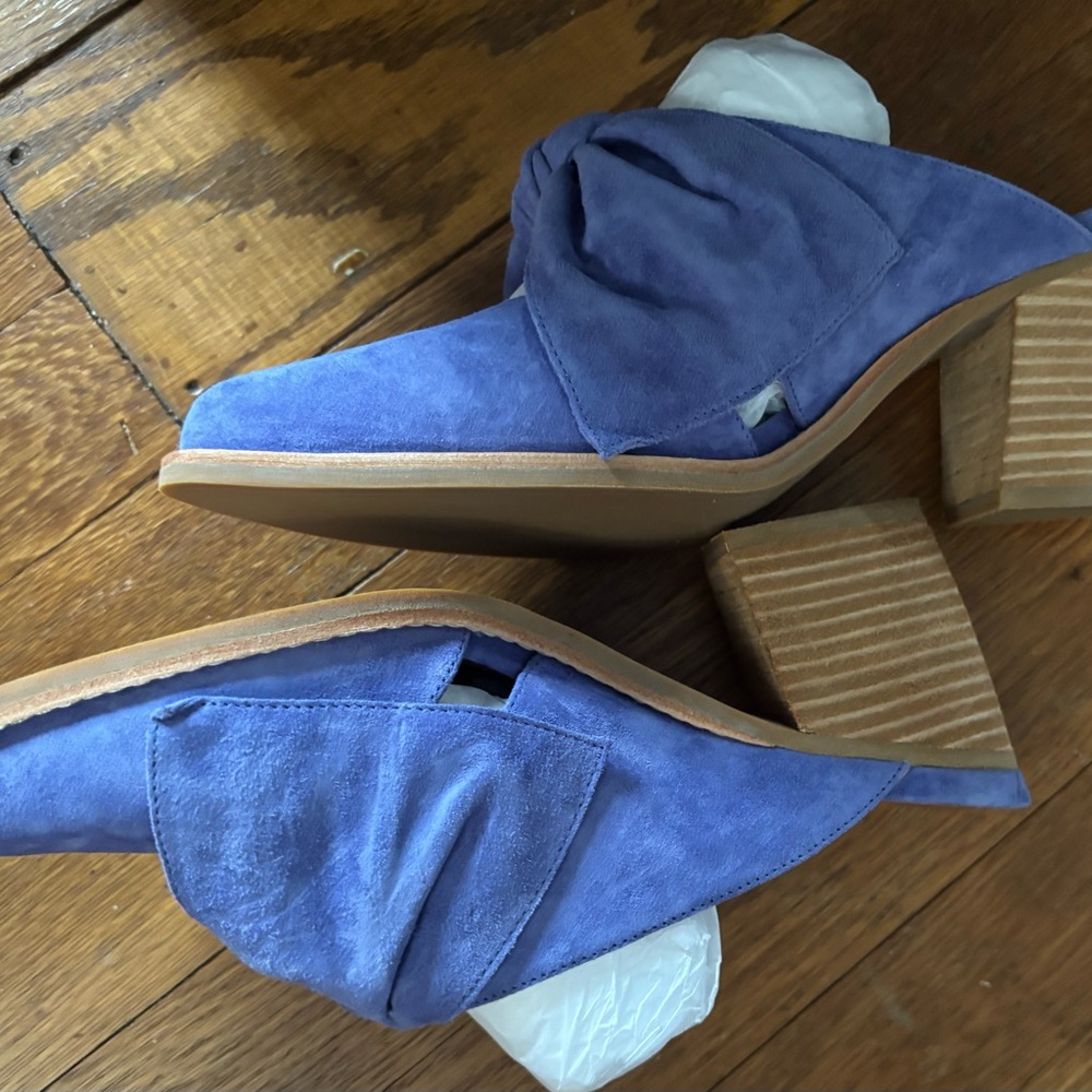 NIB Jeffrey Campbell Violet Suede Cyrus Mules 9.5 - Picture 5 of 9